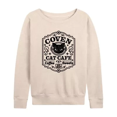 Womens Boat Neck Long Sleeve Regular Fit Graphic T-Shirt