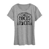 Hocus Pocus Womens Crew Neck Short Sleeve Regular Fit Graphic T-Shirt