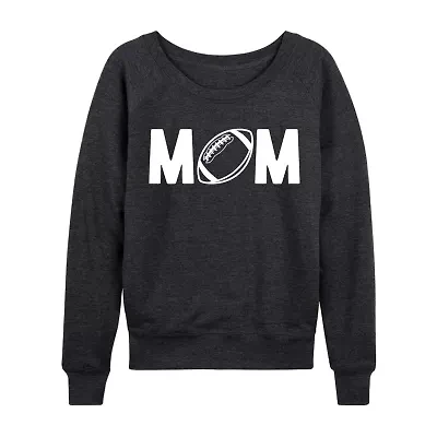 Womens Boat Neck Long Sleeve Regular Fit Graphic T-Shirt