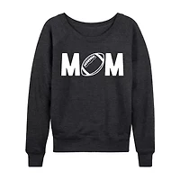 Womens Boat Neck Long Sleeve Regular Fit Graphic T-Shirt