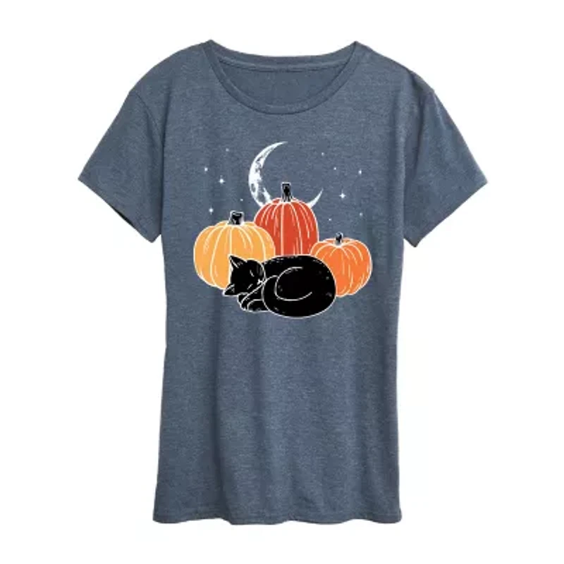 Womens Crew Neck Short Sleeve Regular Fit Graphic T-Shirt