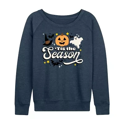 Womens Boat Neck Long Sleeve Regular Fit Graphic T-Shirt