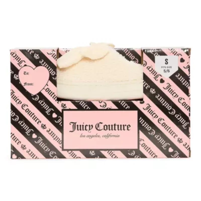 Juicy Couture Chou With Bow Gift Boxed Womens Slip-On Slippers
