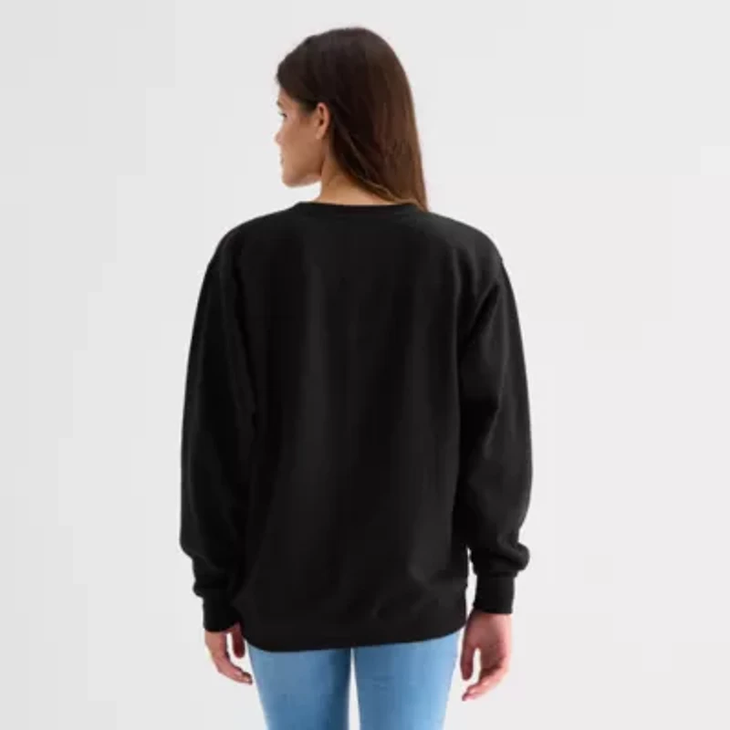 Womens Juniors Crew Neck Long Sleeve Kuromi Sweatshirt