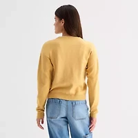 Womens V Neck Long Sleeve Button Winnie The Pooh Juniors Cardigan