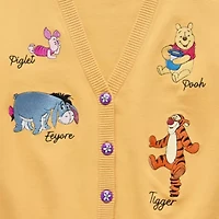 Womens V Neck Long Sleeve Button Winnie The Pooh Juniors Cardigan