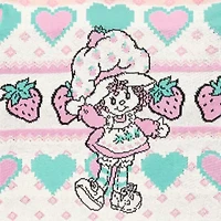 Juniors Strawberry Shortake Womens Crew Neck Long Sleeve Pullover Sweater