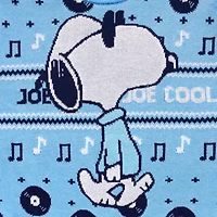 Juniors Womens Crew Neck Long Sleeve Peanuts Snoopy Pullover Sweater