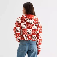 Womens Long Sleeve Hello Kitty Fleece Zipper Hoodie