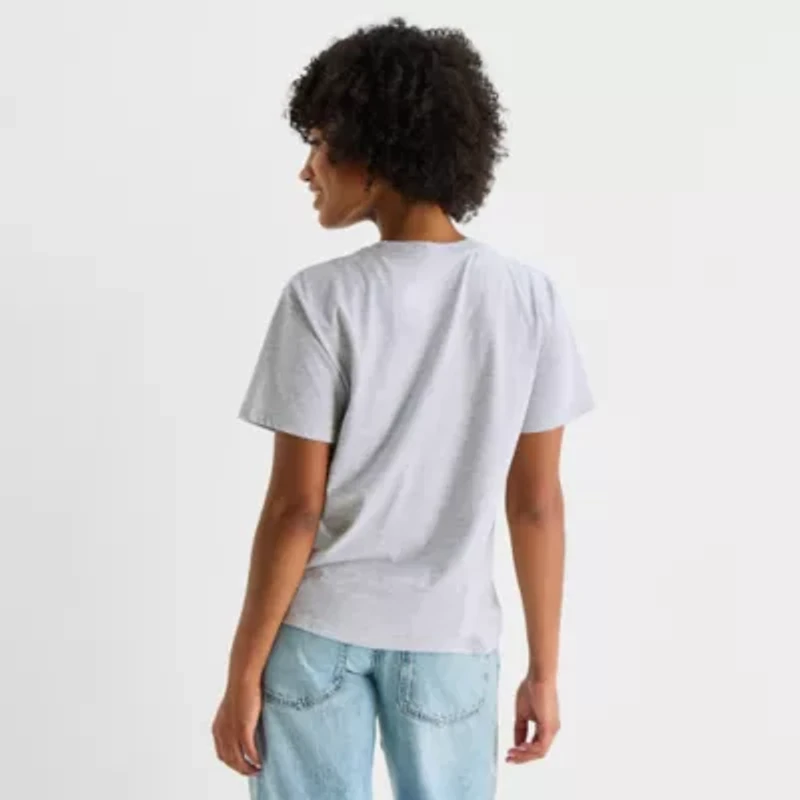 Womens Juniors Crew Neck Short Sleeve Regular Fit Betty Boop Graphic T-Shirt