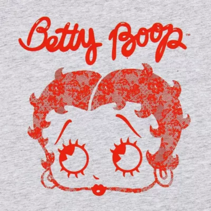 Womens Juniors Crew Neck Short Sleeve Regular Fit Betty Boop Graphic T-Shirt