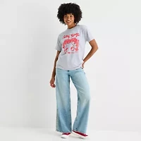 Womens Juniors Crew Neck Short Sleeve Regular Fit Betty Boop Graphic T-Shirt