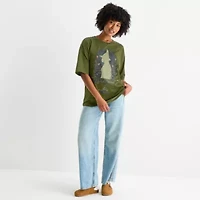Wicked Elphaba Oversized Womens Juniors Crew Neck Short Sleeve Graphic T-Shirt