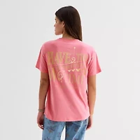 Glinda Boyfriend Womens Juniors Crew Neck Short Sleeve Regular Fit Wicked Graphic T-Shirt