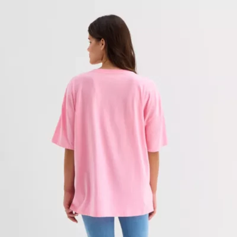 Coca Cola Bear Oversized Tee Womens Juniors Crew Neck Short Sleeve Regular Fit Graphic T-Shirt