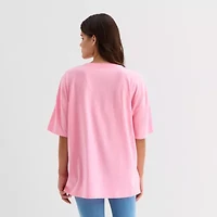 Coca Cola Bear Oversized Tee Womens Juniors Crew Neck Short Sleeve Regular Fit Graphic T-Shirt