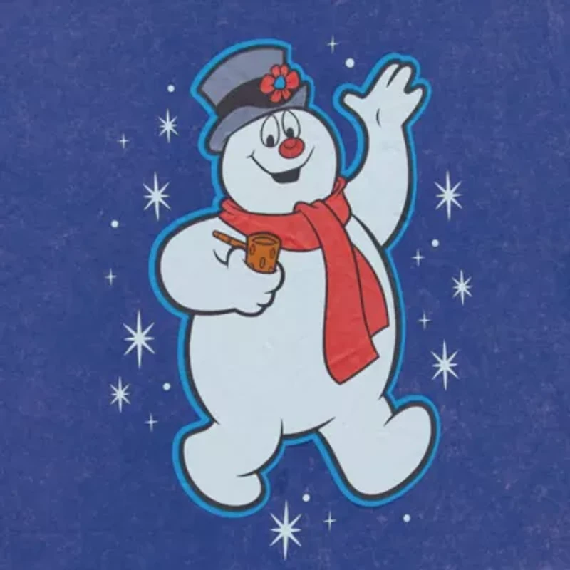 Frosty Oversized Womens Juniors Crew Neck Short Sleeve Regular Fit Graphic T-Shirt