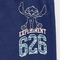 Womens Juniors Wide Leg Mid Rise Lilo & Stitch Fleece Sweatpant