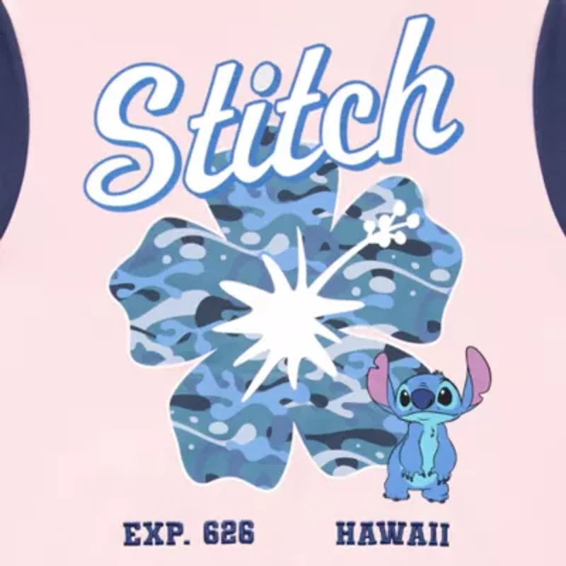 Womens Juniors Lilo & Stitch Fleece Midweight Bomber Jacket