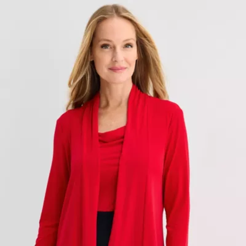 Connected Apparel Womens Faux-Jacket Dress