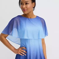 Danny & Nicole Womens Short Sleeve Ombre Fit + Flare Dress