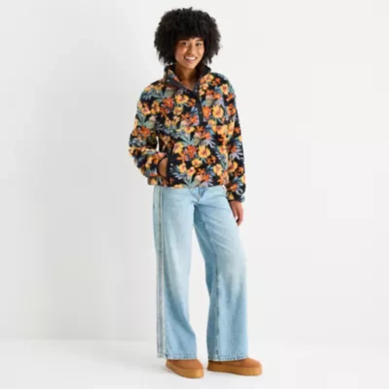 Hurley Womens Juniors Long Sleeve Quarter-Zip Pullover