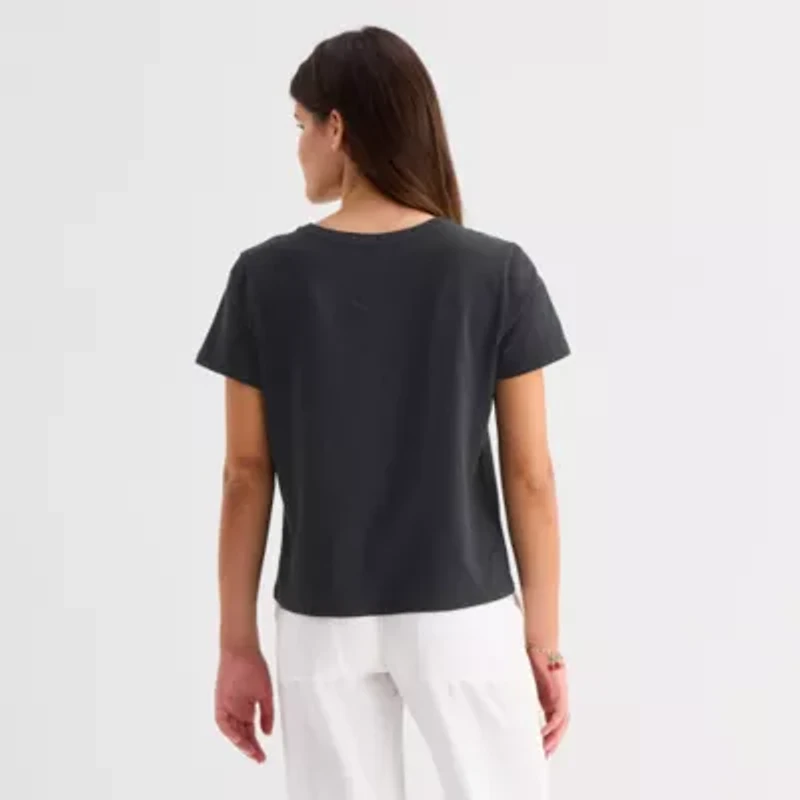 Hurley Womens Juniors Crew Neck Short Sleeve Regular Fit Graphic T-Shirt