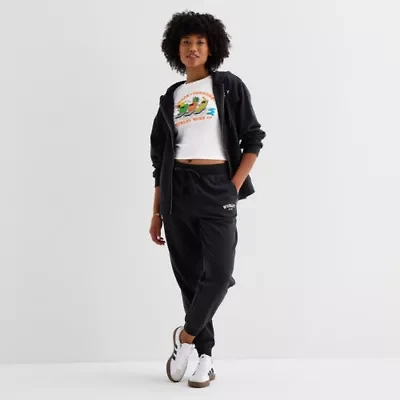 Hurley Womens Juniors Cuffed Mid Rise Knit Jogger Pant