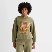 Hurley Womens Juniors Crew Neck Long Sleeve Sweatshirt