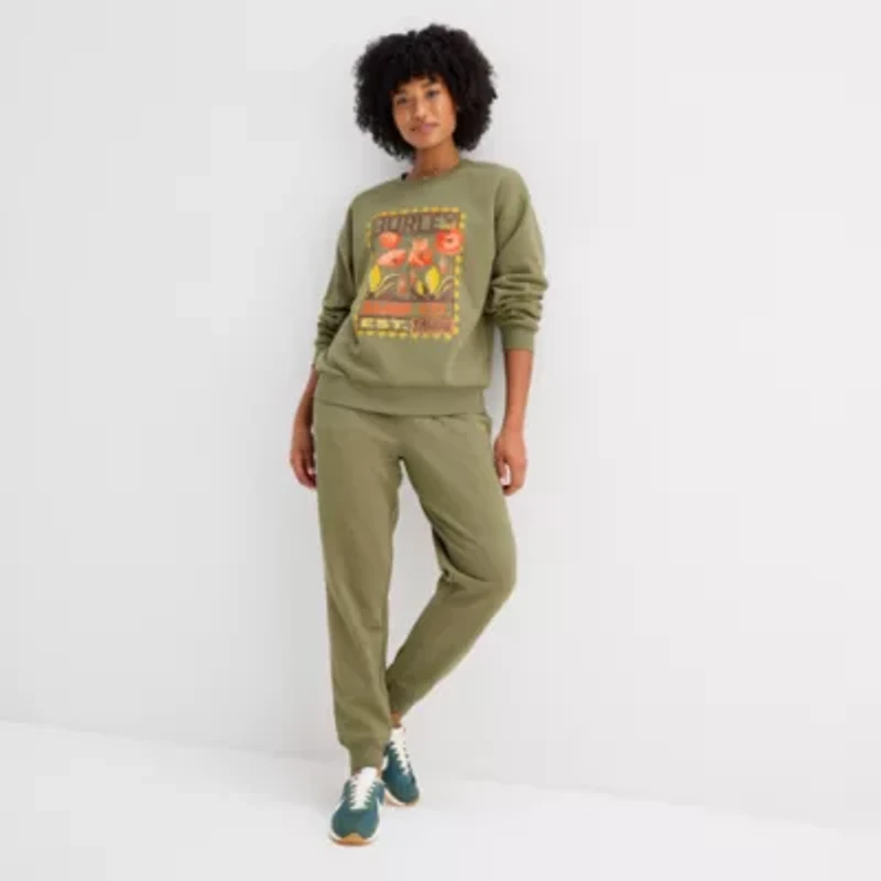 Hurley Womens Juniors Crew Neck Long Sleeve Sweatshirt