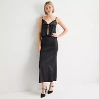 Forever 21 Womens Juniors Mid Rise Maxi Skirt