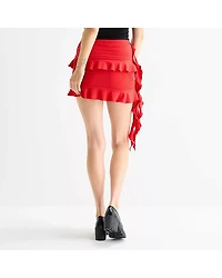 Forever 21 Womens Juniors Low Rise Flared Skirt