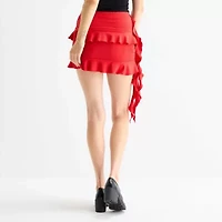 Forever 21 Womens Juniors Low Rise Flared Skirt