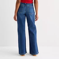Arizona Womens Juniors Highest Rise Wide Leg Jean