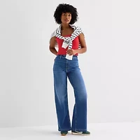 Arizona Womens Juniors Highest Rise Wide Leg Jean