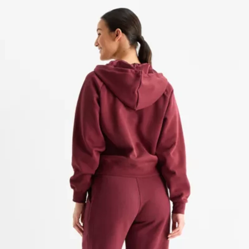 PUMA Womens Long Sleeve Fleece Zipper Active Hoodie