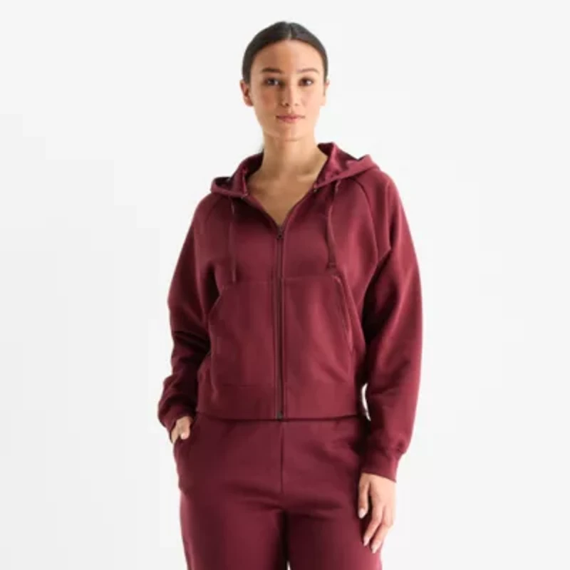 PUMA Womens Long Sleeve Fleece Zipper Active Hoodie