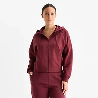PUMA Womens Long Sleeve Fleece Zipper Active Hoodie