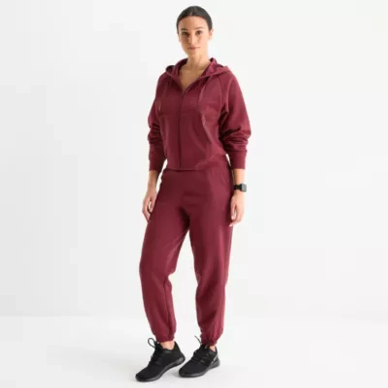 PUMA Womens Long Sleeve Fleece Zipper Active Hoodie