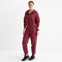 PUMA Womens Long Sleeve Fleece Zipper Active Hoodie