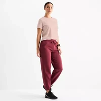 PUMA Womens Cuffed Regular Fit Fleece Active Jogger Pant