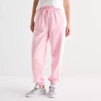 adidas Womens Straight Mid Rise Loose Fit Fleece Active Jogger Pant
