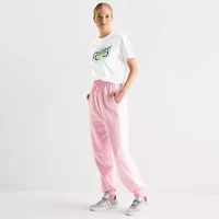 adidas Womens Straight Mid Rise Loose Fit Fleece Active Jogger Pant