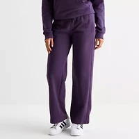 adidas Womens Straight Mid Rise Fleece Sweatpant