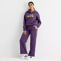 adidas Womens Straight Mid Rise Fleece Sweatpant