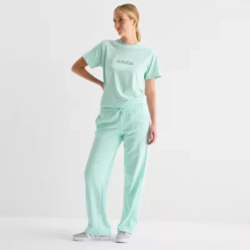 adidas Womens Straight Mid Rise Regular Fit Sweatpant