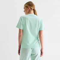 adidas Womens Crew Neck Short Sleeve Active T-Shirt