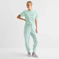 adidas Womens Crew Neck Short Sleeve Active T-Shirt