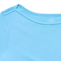 St. John's Bay Womens Plus Easy-on + Easy-off Boat Neck Short Sleeve Adaptive T-Shirt