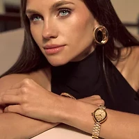 Citizen Womens Gold Tone Stainless Steel Bracelet Watch Em1202-50p